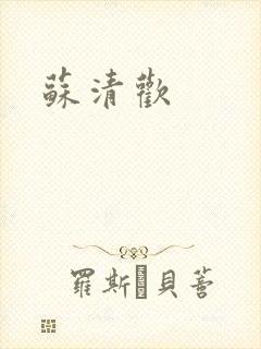 苏清欢封面