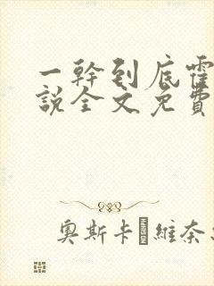 一干到底霍坤小说全文免费阅读封面
