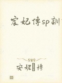 宸妃传sp训诫