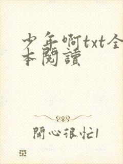 少年啊txt全本阅读