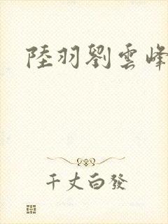 陆羽刘云峰封面