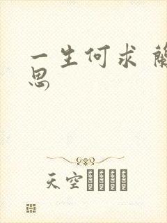 一生何求 兰思思