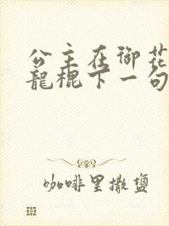 公主在御花园吃龙棍下一句封面