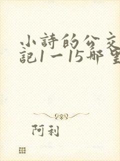 小诗的公交车日记1一15哪里能看