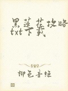 黑莲花攻略手册txt下载封面
