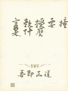 言教授要撞坏了是什么