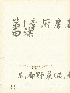 第1章厨房春潮白洁