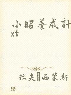 小昭养成计划txt封面