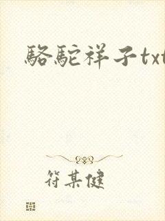 骆驼祥子txt