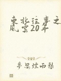 东北往事之黑道风云20年封面