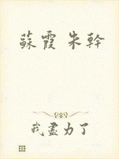 苏霞 朱干