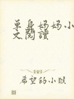 单身妈妈小说全文阅读封面