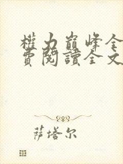 权力巅峰全本免费阅读全文