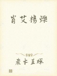 肖艾杨烁