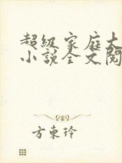 超级家庭大杂烩小说全文阅读封面