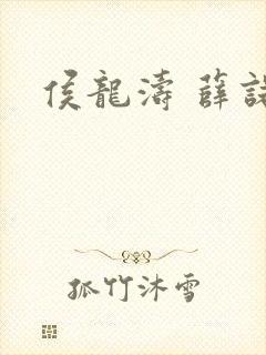 侯龙涛 薛诺