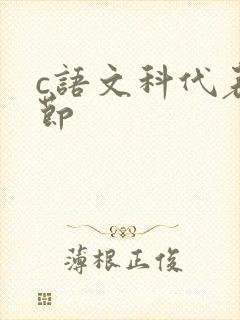 c语文科代表一节