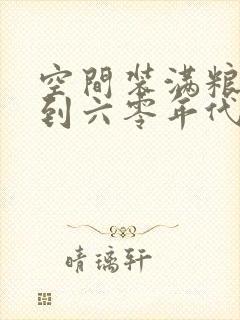空间装满粮食回到六零年代封面