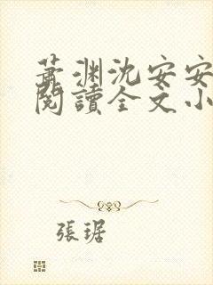 萧渊沈安安免费阅读全文小说