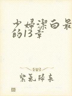 少妇洁白最刺激的13章