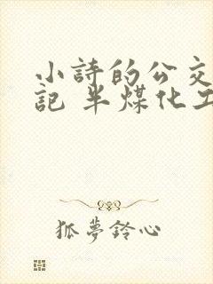 小诗的公交车日记 半煤化工