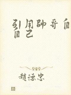 引用帅哥自己玩自己封面