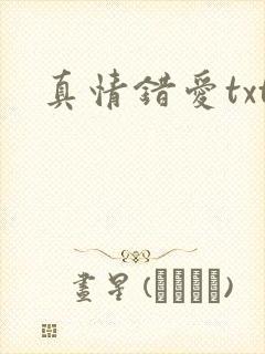 真情错爱txt封面