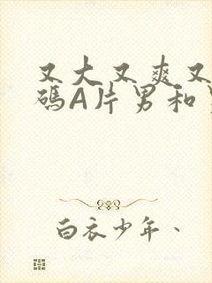 又大又爽又黄无码A片男和男