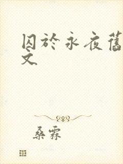 囚于永夜旧版原文封面