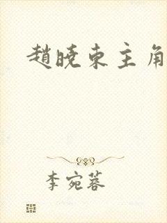 赵晓东主角小说