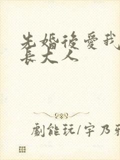 先婚后爱我的市长大人