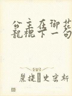 公主在御花园吃龙棍下一句