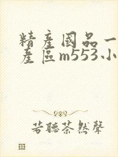 精产国品一二三产区m553小说封面