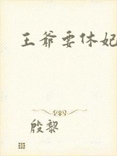 王爷要休妃封面