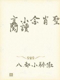 言小念肖圣免费阅读封面