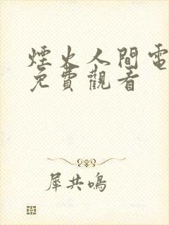 烟火人间电视剧免费观看封面