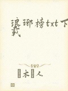 琅琊榜txt下载