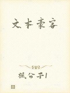文本豪客封面