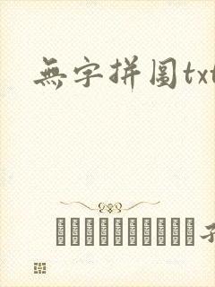 无字拼图txt封面
