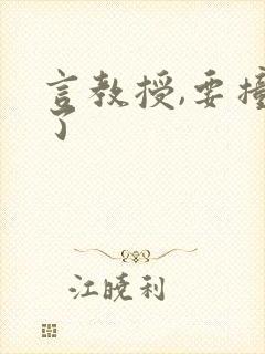 言教授,要撞坏了