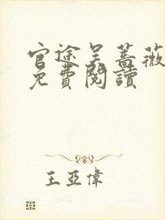 官途吴蔷薇全文免费阅读封面