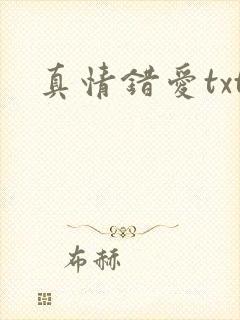 真情错爱txt封面