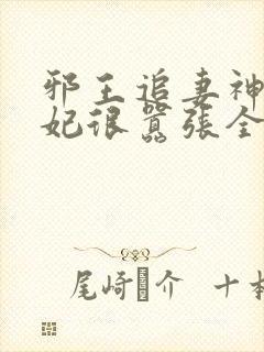 邪王追妻神医狂妃很嚣张全文免费