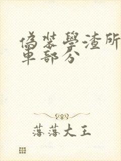 伪装学渣所有开车部分