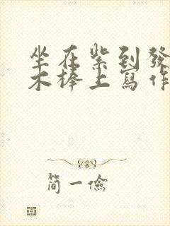 坐在紫到发黑的木棒上写作业