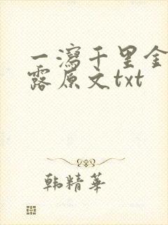 一泻千里金银花露原文txt