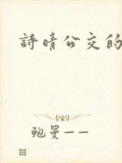 诗晴公交的小说
