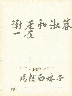 卫老和淑蓉销魂一夜封面