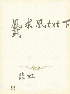 凤求凰txt下载封面