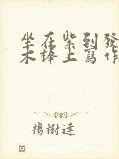 坐在紫到发黑的木棒上写作业